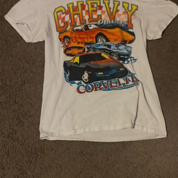 Chemistry White Chevy Corvette Graphic Tee - Picture 1 of 2